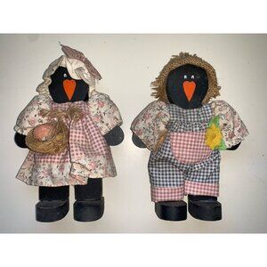 HTF 8" Tall Scarecrow Vintage 1970’s Cottagecore Fall Autumn  Harvest Decor